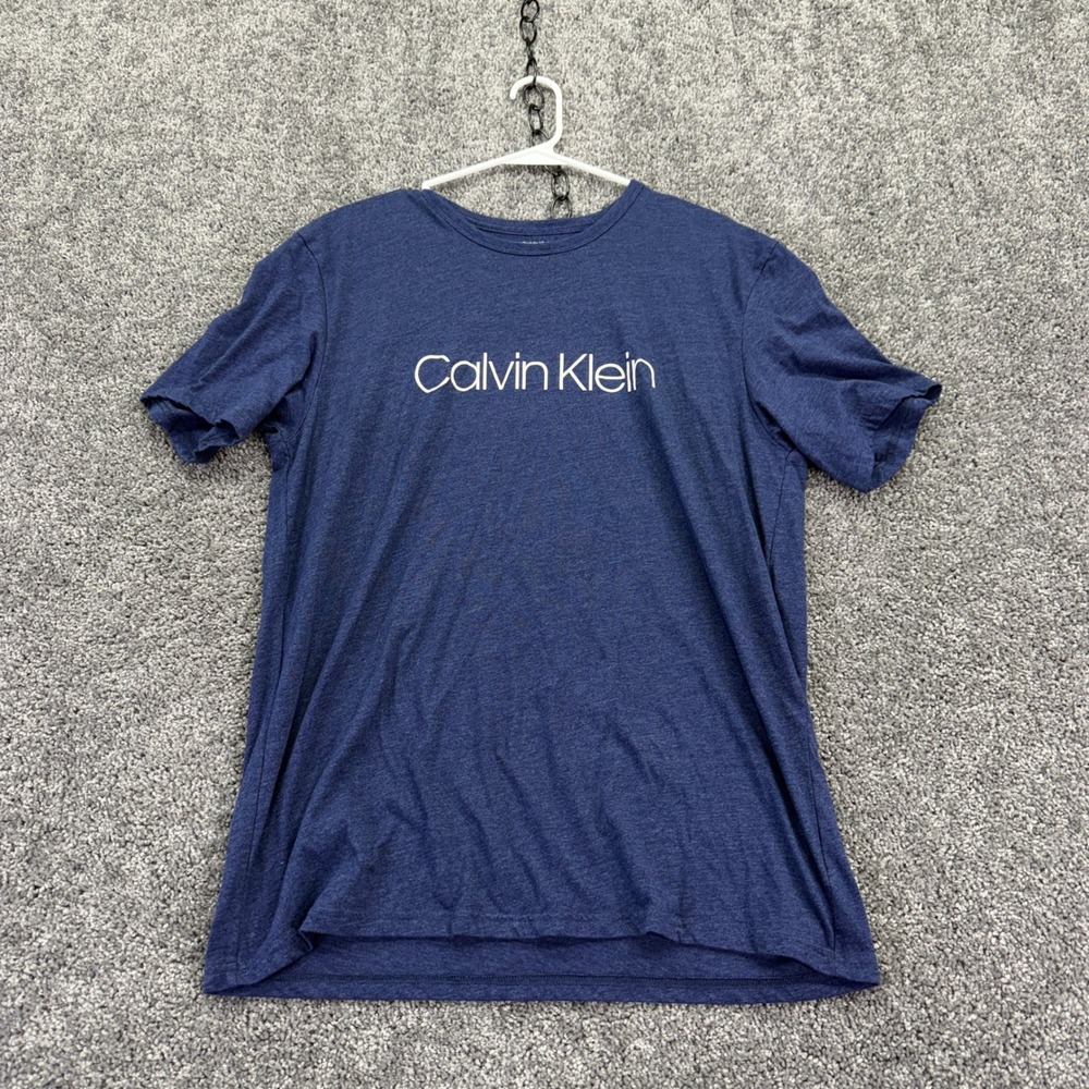 Calvin Klein T Shirt Mens L Blue Logo NP2093O